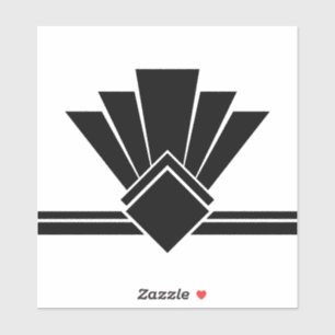 Sticker Carrelage Art déco noir blanc Ventilateur et colle