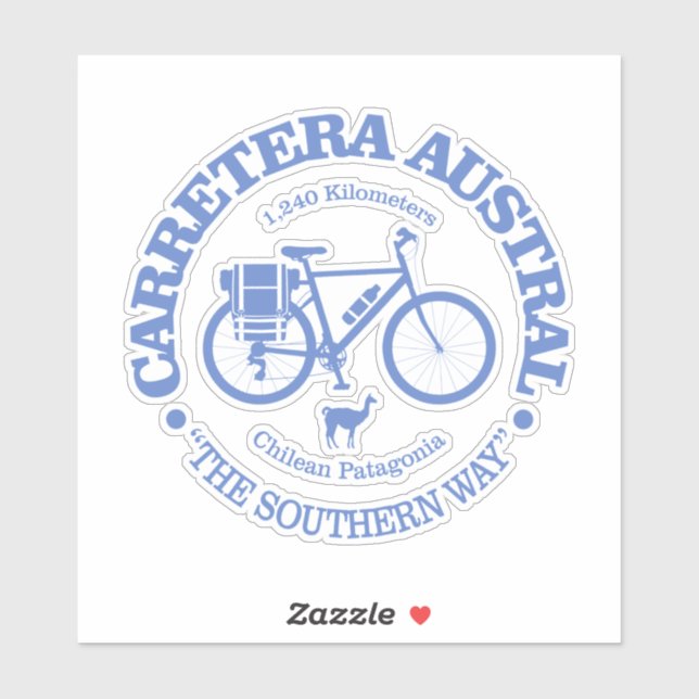 Sticker Carretera Austral (cyclisme) (Feuille)