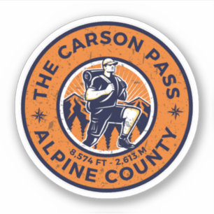 Sticker carson pass randonnée californie essais
