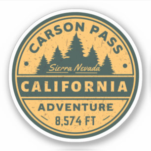 Sticker carson pass randonnée californie essais