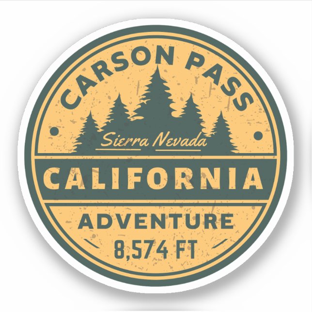 Sticker carson pass randonnée californie essais (Devant)