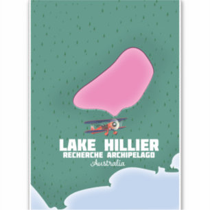 Sticker Carte australienne du lac Hillier.