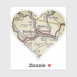 Sticker Carte classique du Maine de Rumford