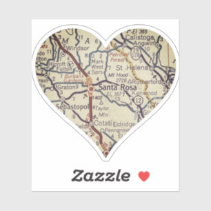 Sticker Carte classique père Noël Rosa