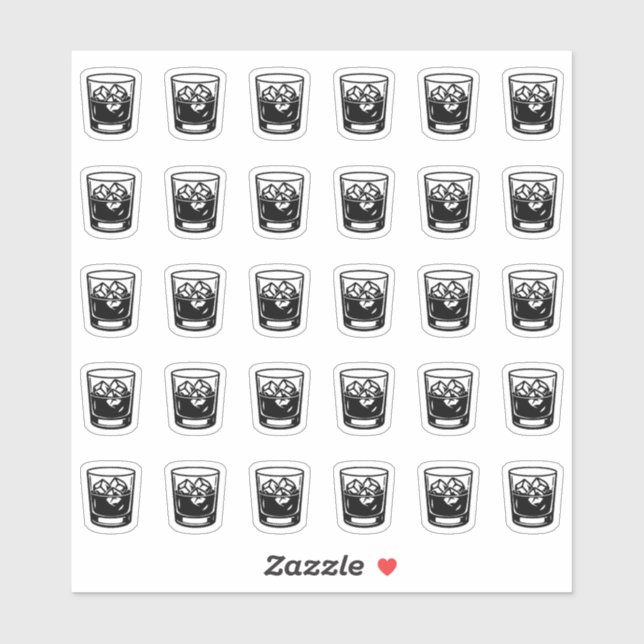 Sticker Carte de choix de boisson de bar de mariage alcool (Feuille)