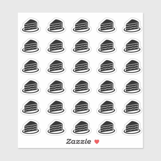 Sticker Carte de choix de menu de dessert de gâteau de mar (Feuille)