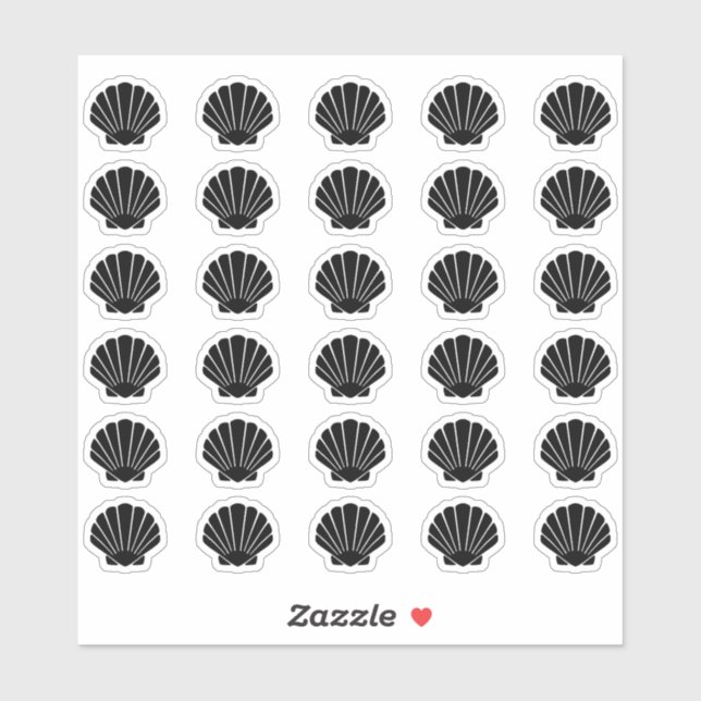 Sticker Carte de choix de menu de mariage Pétoncle Nourrit (Feuille)