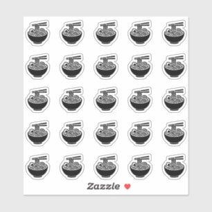 Sticker Carte de choix de menu de mariage Ramen