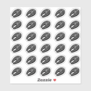 Sticker Carte de choix de menu de repas de mariage au saum