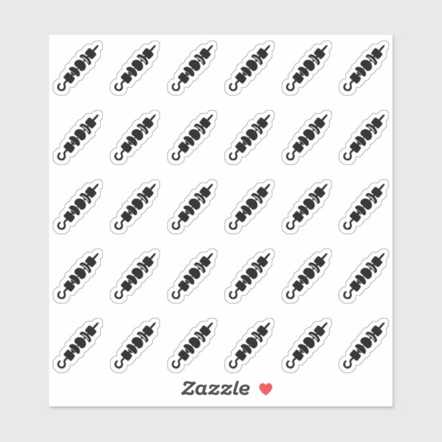 Sticker Carte de choix de menu de repas de mariage Shish K (Feuille)