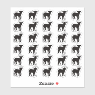 Sticker Carte de choix de repas de mariage à l'agneau