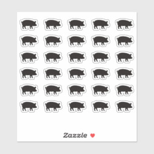 Sticker Carte de choix de repas de mariage au porc