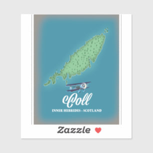 Sticker Carte de Coll Inner Hebrides Écosse