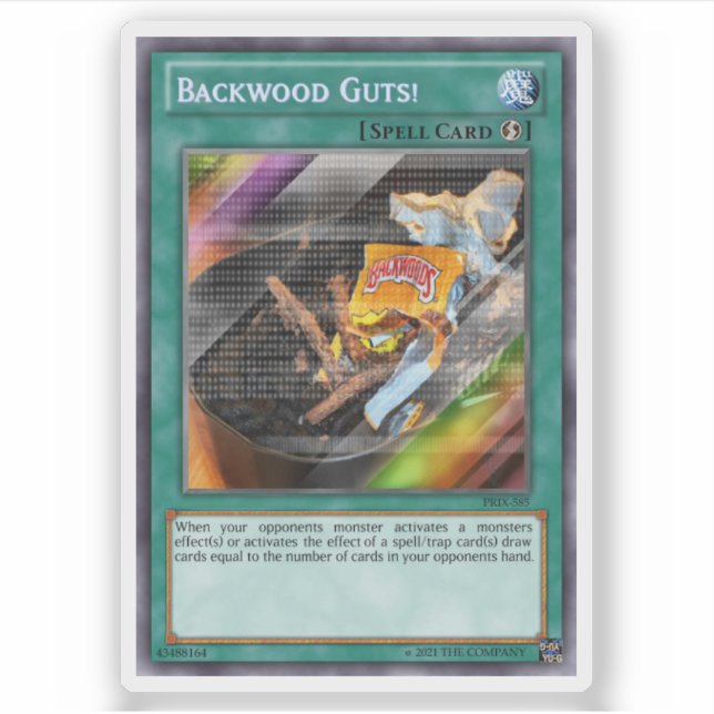 Sticker Carte de commerce des guts de bois arrière (Devant)