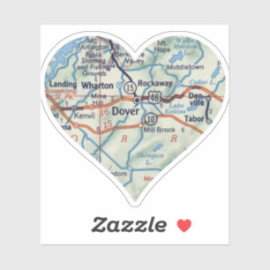 Sticker Carte de Dover NJ 50