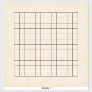 Sticker Carte de jeu Goban 13x13 personnalisable 14" x14"