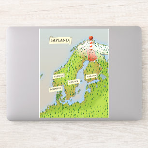 Sticker Carte de Laponie