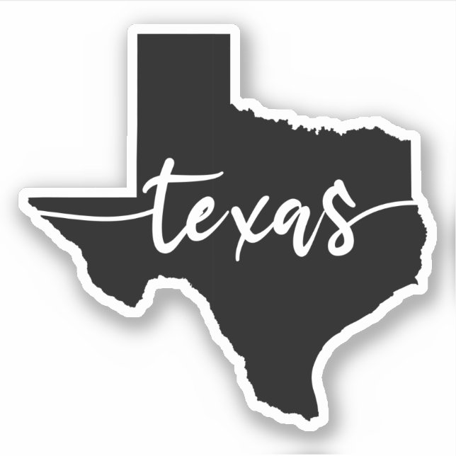Sticker Carte de l'état du Texas USA (Devant)