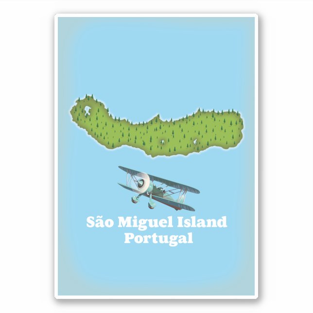 Sticker Carte de l'île de São Miguel (Devant)