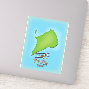 Sticker carte de l'île d'Iwo Jima Japon