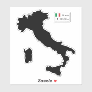 Sticker Carte de l'Italie