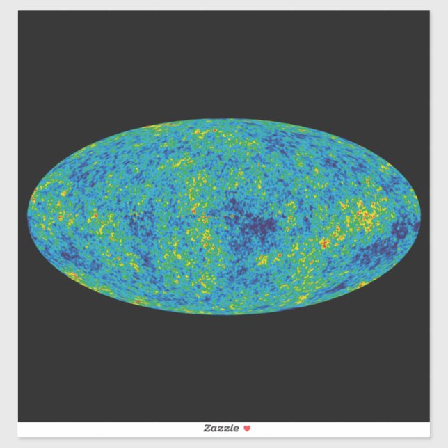 Sticker Carte de l'univers de la sonde WMAP d'anisotropie  (Feuille)