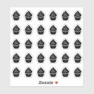 Sticker Carte de mariage Cupcake Choix de menu de repas