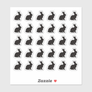 Sticker Carte de mariage de lapin Menu Choix de repas