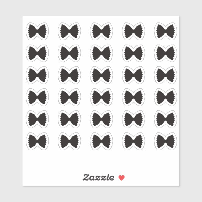 Sticker Carte de mariage pour pâtes Choix de menu de repas (Feuille)