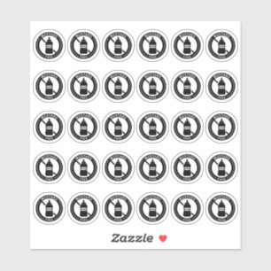 Sticker Carte de mariage sans moutarde Mini allergie alime