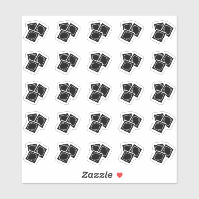 Sticker Carte de menu de repas de mariage ravioli (Feuille)