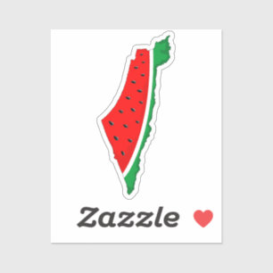 Sticker Carte de Palestine Watermelon Symbole de la libert