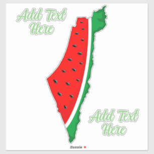 Sticker Carte de Palestine Watermelon Symbole de la libert