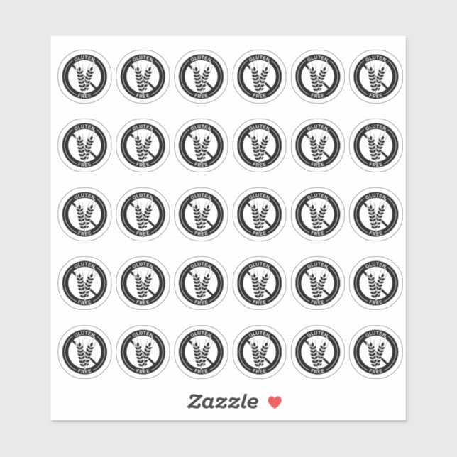 Sticker Carte de placement de mariage sans gluten Mini cho (Feuille)