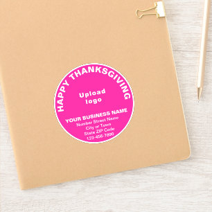 Sticker Carte de remerciement d'affaires sur vinyle rose r