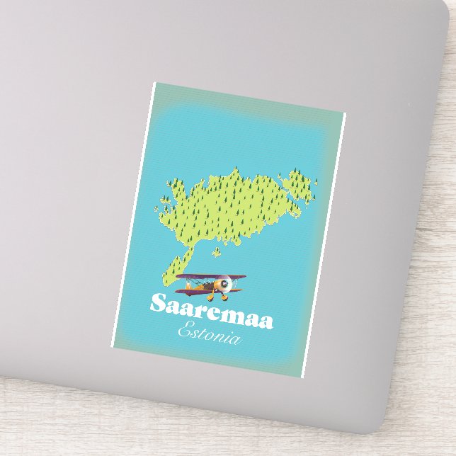 Sticker Carte de Saaremaa Estonie (Détail)