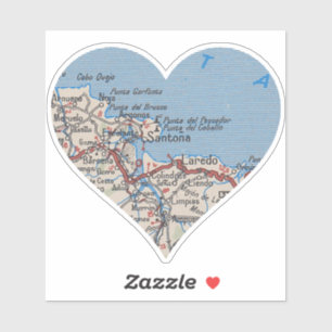 Sticker Carte de Santoña Espagne