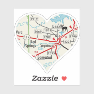 Sticker Carte de Seymour Texas