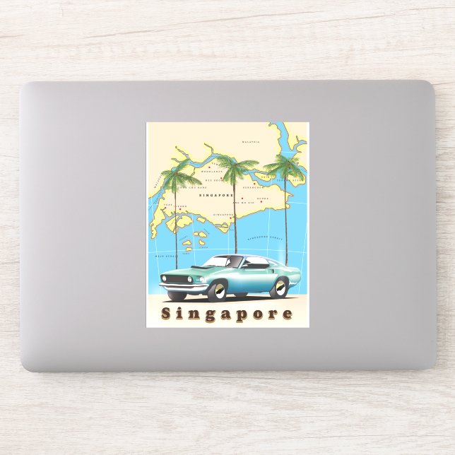 Sticker carte de Singapour (Ordinateur)