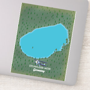Sticker Carte de Steinhuder Meer Allemagne