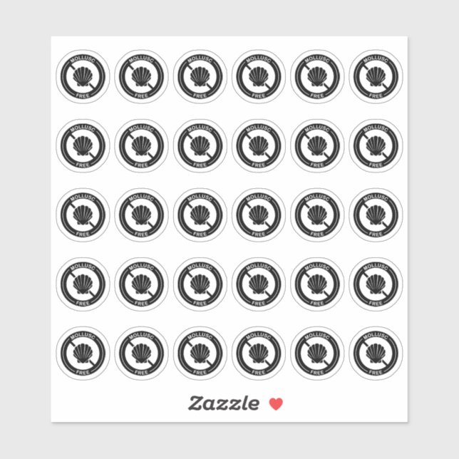 Sticker Carte de table de mariage sans mollusque Mini alle (Feuille)