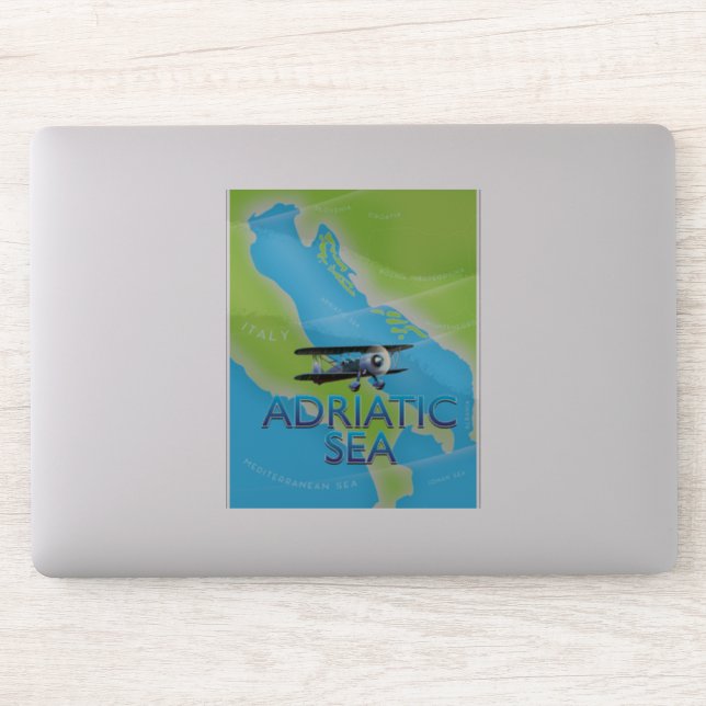 Sticker Carte de vol de la mer Adriatique (Ordinateur)