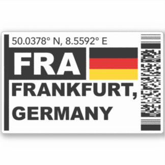 Sticker Carte d'embarquement FRA Francfort - Voyage en All