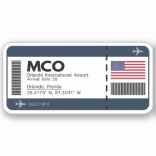 Sticker Carte d'embarquement pour l'aéroport de l'AGC Orla