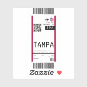 Sticker Carte d'embarquement pour Tampa (TPA)