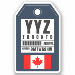 Sticker Carte d'embarquement Toronto - Canada YYZ