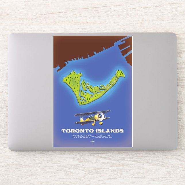 Sticker Carte des îles Toronto, Ontario, Canada (Ordinateur)
