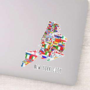 Sticker Carte des quartiers de New York