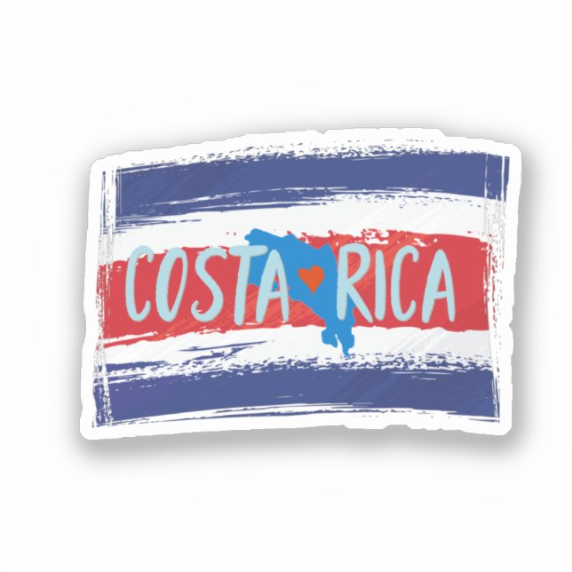 Sticker Carte du Costa Rica (Recto)