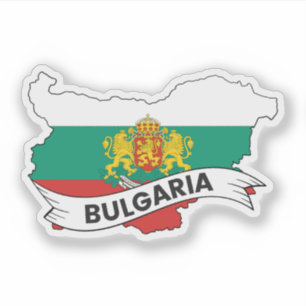 Sticker Carte du drapeau de la Bulgarie